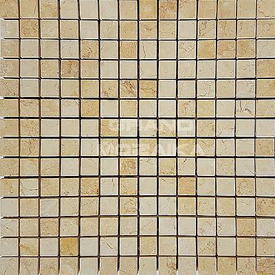 Мозаика из мрамора Botticino , размер чипа: 20x20, цвет: бежевый