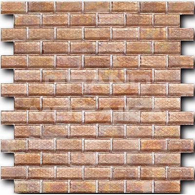 Стеклянная мозаика, серия Drops , размер чипа: 20x42, цвет: коричневый
