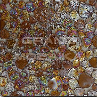 Стеклянная мозаика, серия Drops , размер чипа: произвольно, цвет: бежевый, коричневый