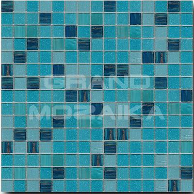 Мозаика для бассейнов, серия Aquatica Rose , размер чипа: 20x20, цвет: голубой, синий